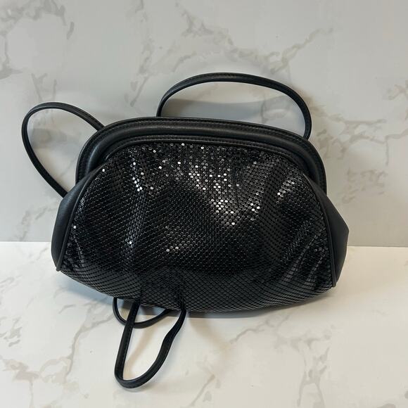 Vintage Whiting & Davis Black Metal Mesh
Shoulder Bag/Clutch - Picture 1 of 5